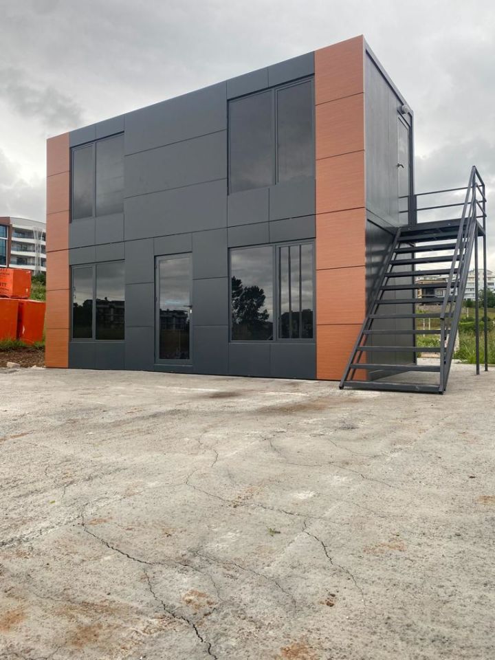 42m2 İKİ KATLI KOMPOZİTLİ OFİS KONTEYNER ÖZEL ÜRETİM ISI YALITIM